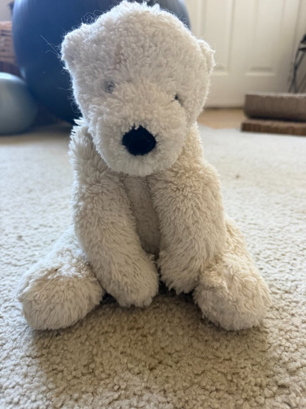 Jellycat White Polar Bear Plush Medium - Used with Wear, Original Tag